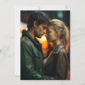 Donkere romantische pioenen Moody Save the Date Kaart (Achterkant)