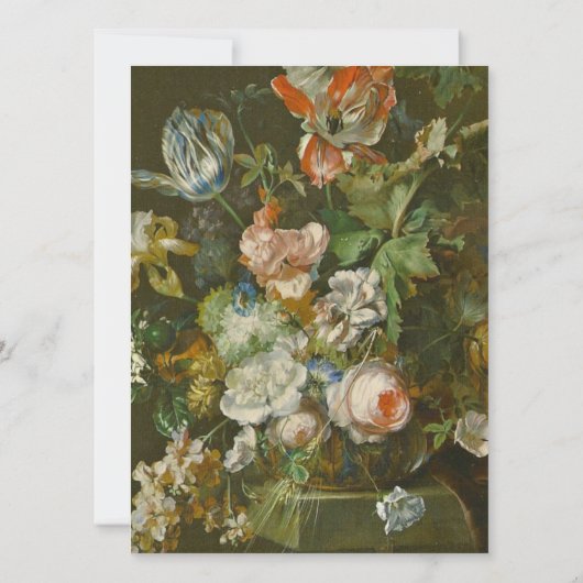 Donkere Romantische Rozen Antieke Tole Trouw Kaart (Achterkant)