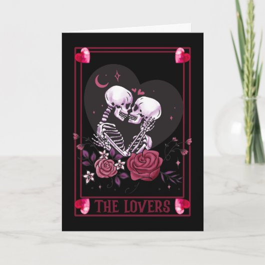 Donkere Romantische Valloween Valentijn  Kaart (Voorkant)