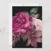 Donkere Romantische Waterverf Floral Dutch Masters Kaart (Achterkant)