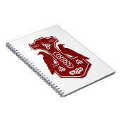 Donkere roodbruin met Ravens-Notitieboek Notitieboek (Rechterzijde)