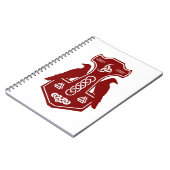 Donkere roodbruin met Ravens-Notitieboek Notitieboek (Linkerzijde)