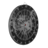 donkere rook dartbord (Voorkant Links)