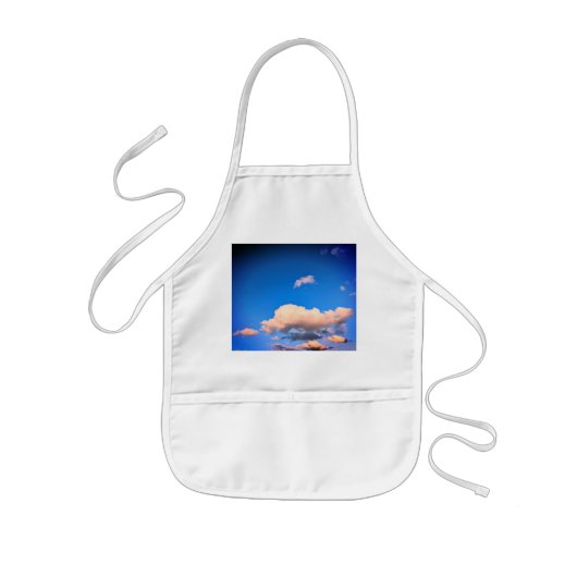 Donkere roomwolken kinder schort (Voorkant)