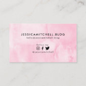 Donkere Roos blogger/influencer sociale media Visitekaartje (Achterkant)