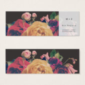 Donkere Roos Botanical Fete Registry Insert Card Mini Visitekaartjes (Voorkant /achterkant)