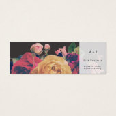 Donkere Roos Botanical Fete Registry Insert Card Mini Visitekaartjes (Voorkant)