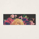 Donkere Roos Botanical Fete Registry Insert Card Mini Visitekaartjes (Achterkant)