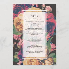 Donkere Roos Botanical Fete Wedding Menu