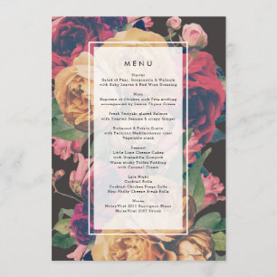 Donkere Roos Botanical Fete Wedding Menu