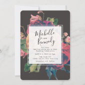 Donkere Roos Botanische Fete Weddenschap Kaart (Voorkant)