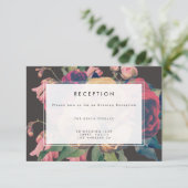 Donkere Roos Botanische Fete Weddenschapskaart Kaart (Staand voorkant)