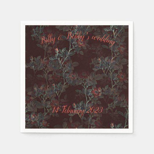 Donkere roos cocktailservet. . servet (Voorkant)