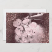 Donkere Roos Gold Glitter-foto Brunch & Bubble Kaart (Achterkant)