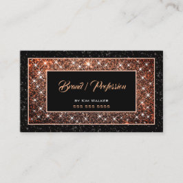 Donkere Roos Gold Glitter Social Media Black Glam Visitekaartje