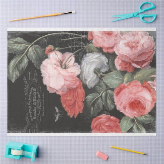 Donkere Roos-ontkoppelpapier Tissuepapier (Craft)