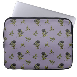 Donkere Roos Patroon Laptop Sleeve