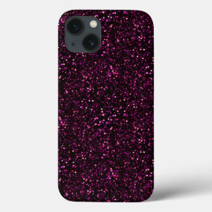 Donkere Roos Roze Posh Glitter iPhone 13 Hoesje