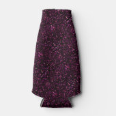 Donkere Roos Roze Posh Glitter Flesjeskoeler (Voorkant)