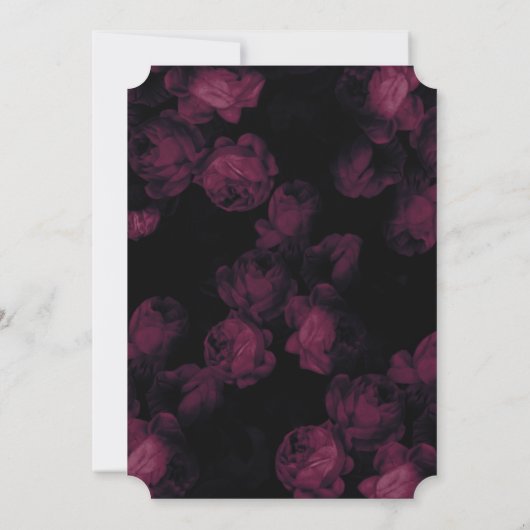 Donkere Roos Tuin Foto opslaan Datumkaarten Save The Date (Achterkant)