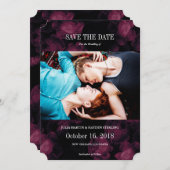 Donkere Roos Tuin Foto opslaan Datumkaarten Save The Date (Voorkant / Achterkant)