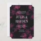 Donkere Roos tuinbouwuitnodigingen Kaart (Voorkant)