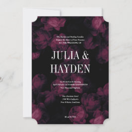 Donkere Roos tuinbouwuitnodigingen Kaart