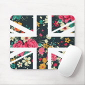 Donkere  Roos Union Jack British (UK) vlag Muismat (Met muis)