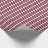 Donkere Roos Victoriaans streep Cadeaupapier (Hoek)