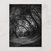 Donkere route briefkaart (Voorkant)