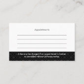 Donkere Royal Blue Cocktail Gown Mode Illustratie Visitekaartje (Achterkant)