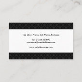 Donkere Royal Blue Cocktail Gown Mode Illustratie Visitekaartje (Achterkant)