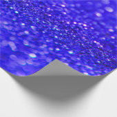 Donkere Royal Blue Glitter Design Cadeaupapier (Hoek)