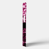 Donkere roze bruine glitter monogram Case-Mate iPhone case (Achterkant / Rechts)