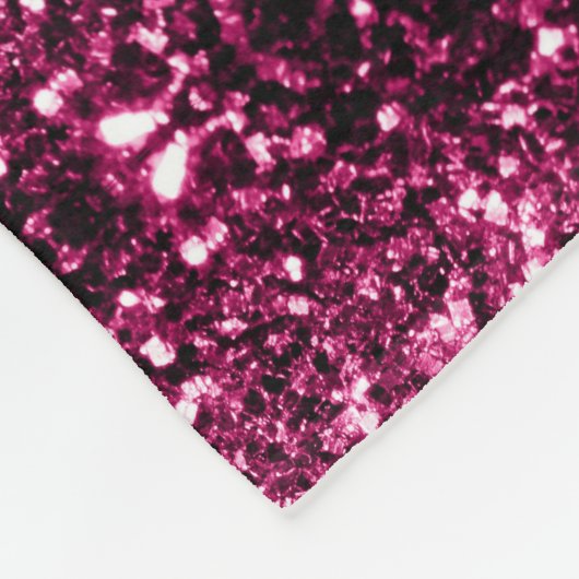 Donkere roze bruine glitter monogram fleece deken (Hoek)