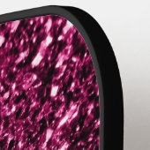 Donkere roze bruine glitter monogram pickleball paddle (Links Detail)