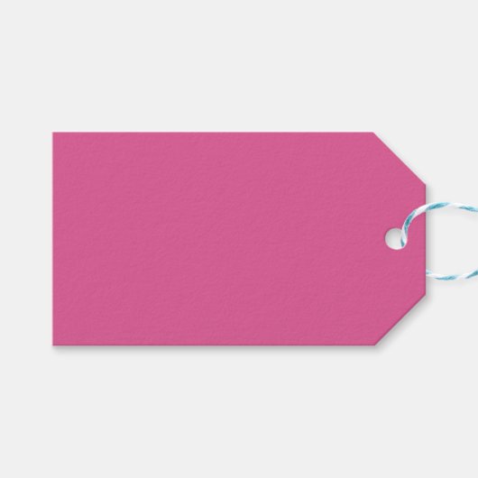 Donkere Roze Cadeaubijslage Cadeaulabel (Voorkant (Horizontaal))