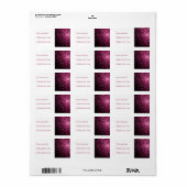 Donkere roze faux glanzend glitter sparkles person etiket (Full Sheet)