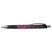 Donkere roze faux glanzend glitter sparkles person pen (Bovenkant)