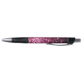 Donkere roze faux glanzend glitter sparkles person pen (Bodem)