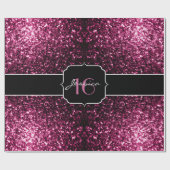 Donkere roze faux glanzend glitter sparkles Sweet  Cadeaupapier (Vlak)