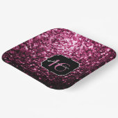 Donkere roze faux glanzend glitter sparkles Sweet  Papieren Bordje (Gebogen)