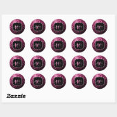 Donkere roze faux glanzend glitter sparkles Sweet  Ronde Sticker (Vel)