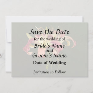 Donkere Roze Lelies Met Gele Centra Save The Date