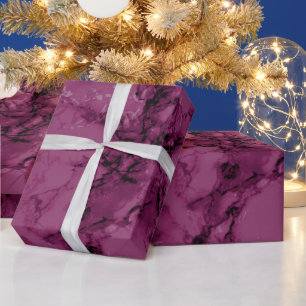 Donkere Roze Marmeren Textuur 2 Cadeaupapier