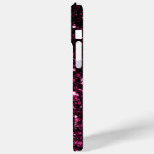 Donkere roze nepschittertjes glinstert uw tekst Case-Mate iPhone case (Achterkant / Links)