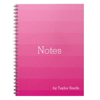 Donkere roze ombre Shades merkt Monogram op Notitieboek
