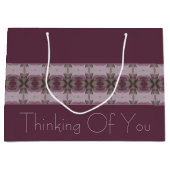 Donkere roze roze en groen groot cadeauzakje (Voorkant)