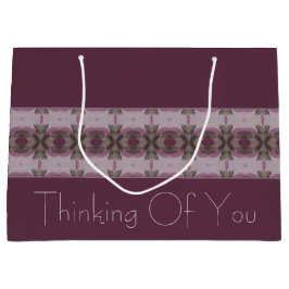 Donkere roze roze en groen groot cadeauzakje