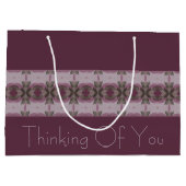 Donkere roze roze en groen groot cadeauzakje (Achterkant)